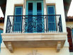 Black Aluminum Balcony Railing with SEO-TMI 44 Design by Southeastern Ornamental Iron Co  (#R-78)
