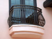 Black Aluminum Balcony Railing with SEO-TMI 44 Design by Southeastern Ornamental Iron Co, Inc.