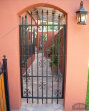 Metal Walk Gate with Finials
