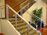 Stainless Steel Cable Stair Railing w/ Wood Cap(#CR-11)