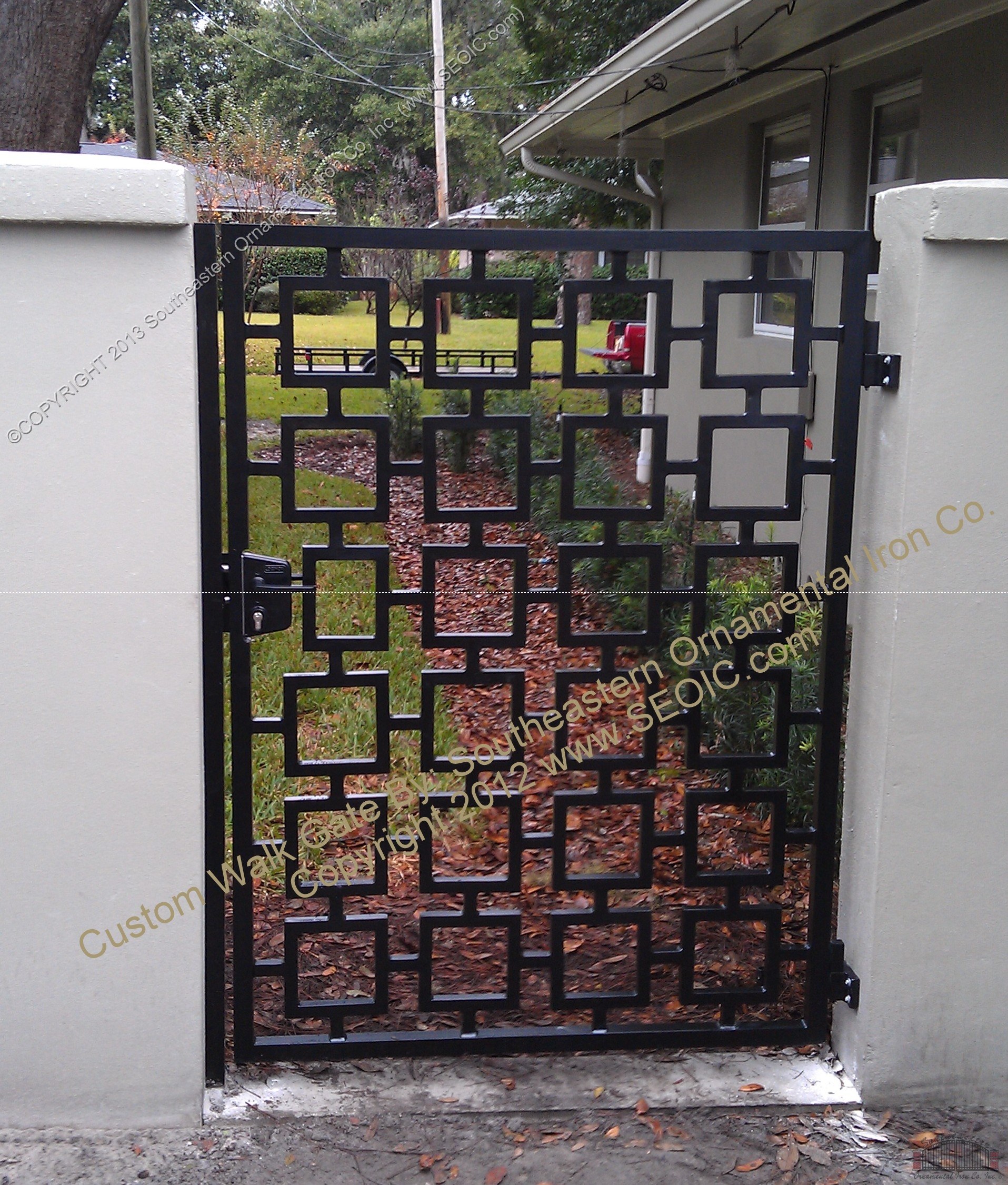 6't x 3'w Handmade Donovan Yard Entrance Wrought Iron Gate 